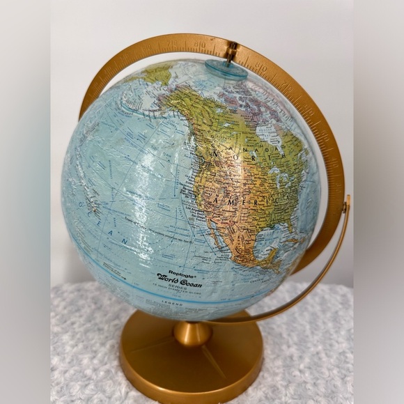 Vintage Looking 3D Globe on Stand - Picture 7 of 7